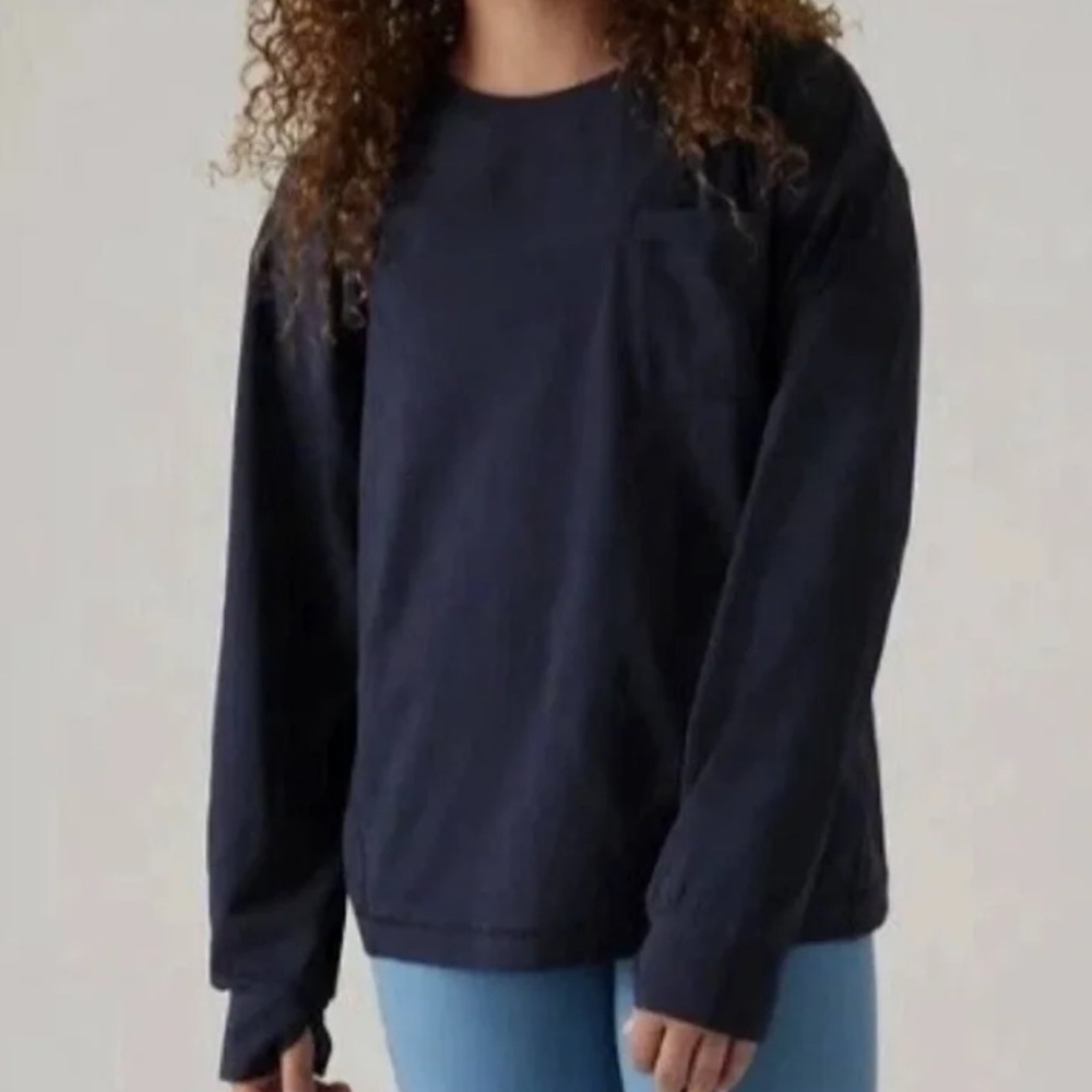 Athleta Girl Supima Oversized Top M 8/10